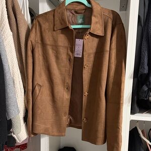 NWT Wild Fable brown faux suede Jacket
